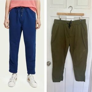 Scotch & Soda Navy Blue and Olive Green Jogger Pants